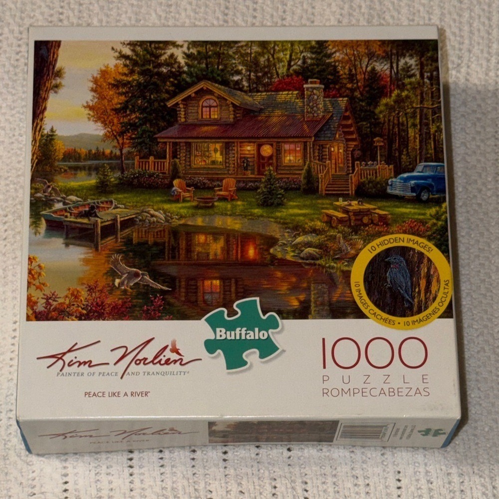 Buffalo Games Kim Norlien Peace Like a River 1000 Piece Jigsaw Puzzle Hidden Img